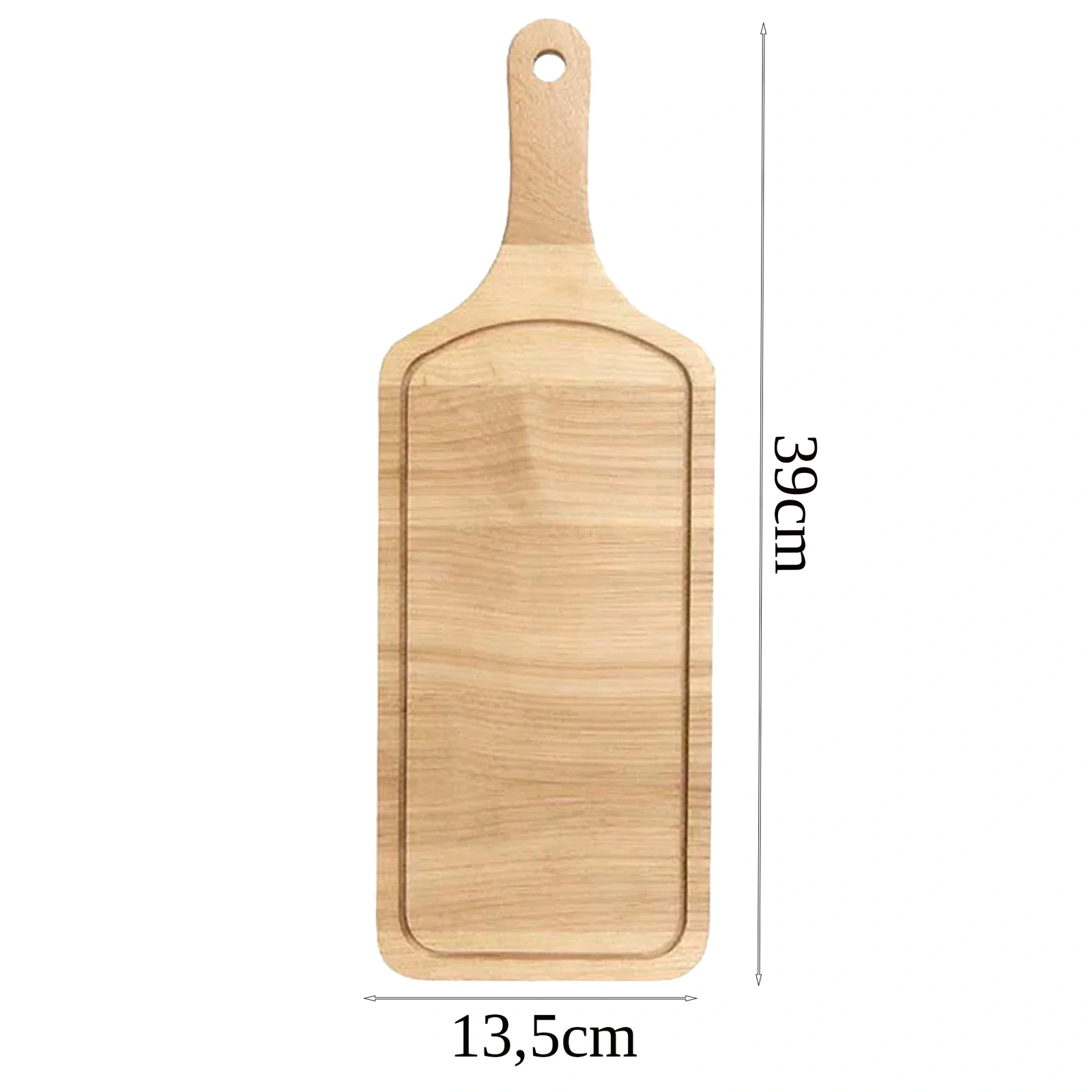 DESKA KUCHENNA DREWNIANA Z RĄCZKĄ 39x13,5x1CM