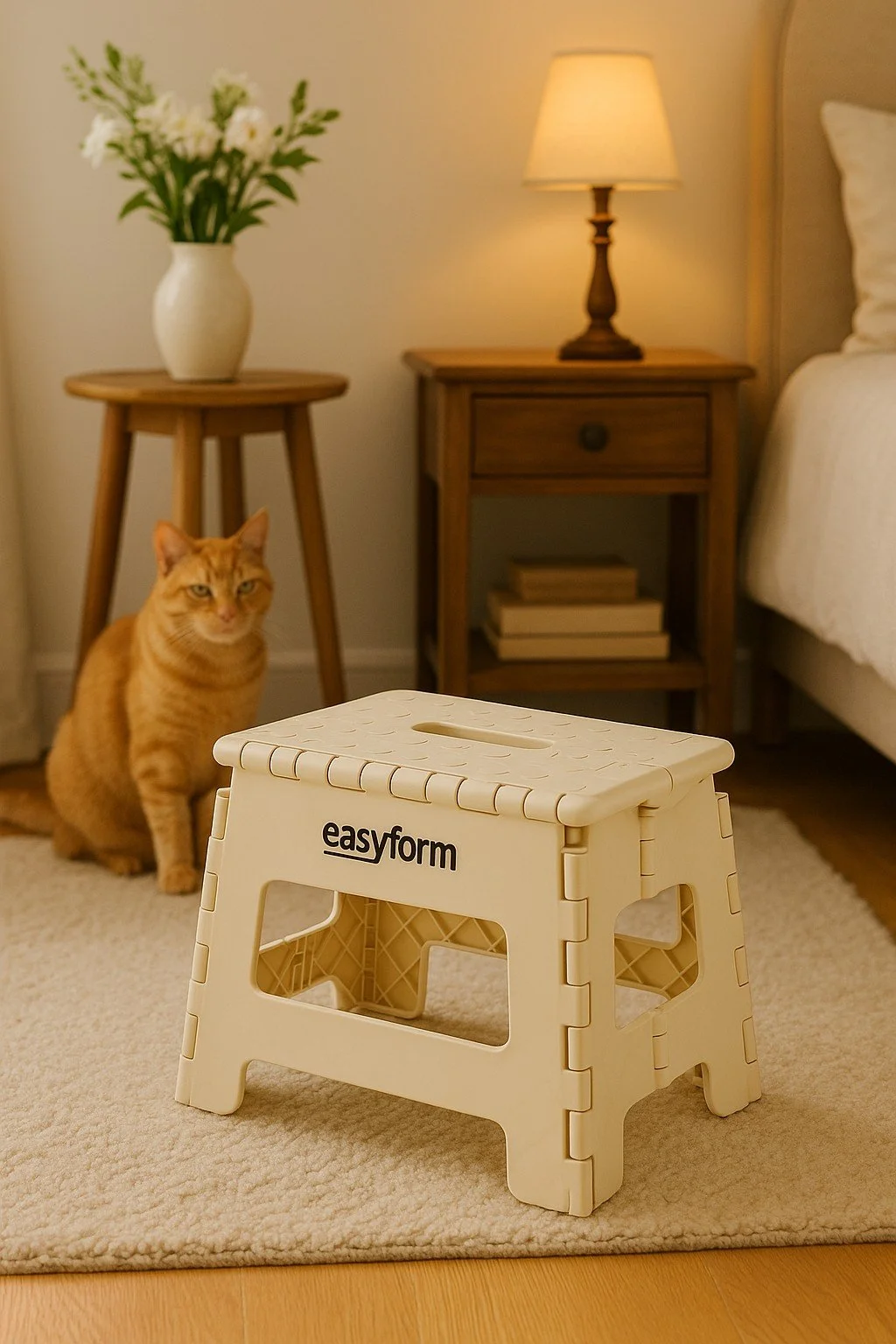 EASYFORM TABORET STOŁEK SKŁADANY 22CM - beżowy