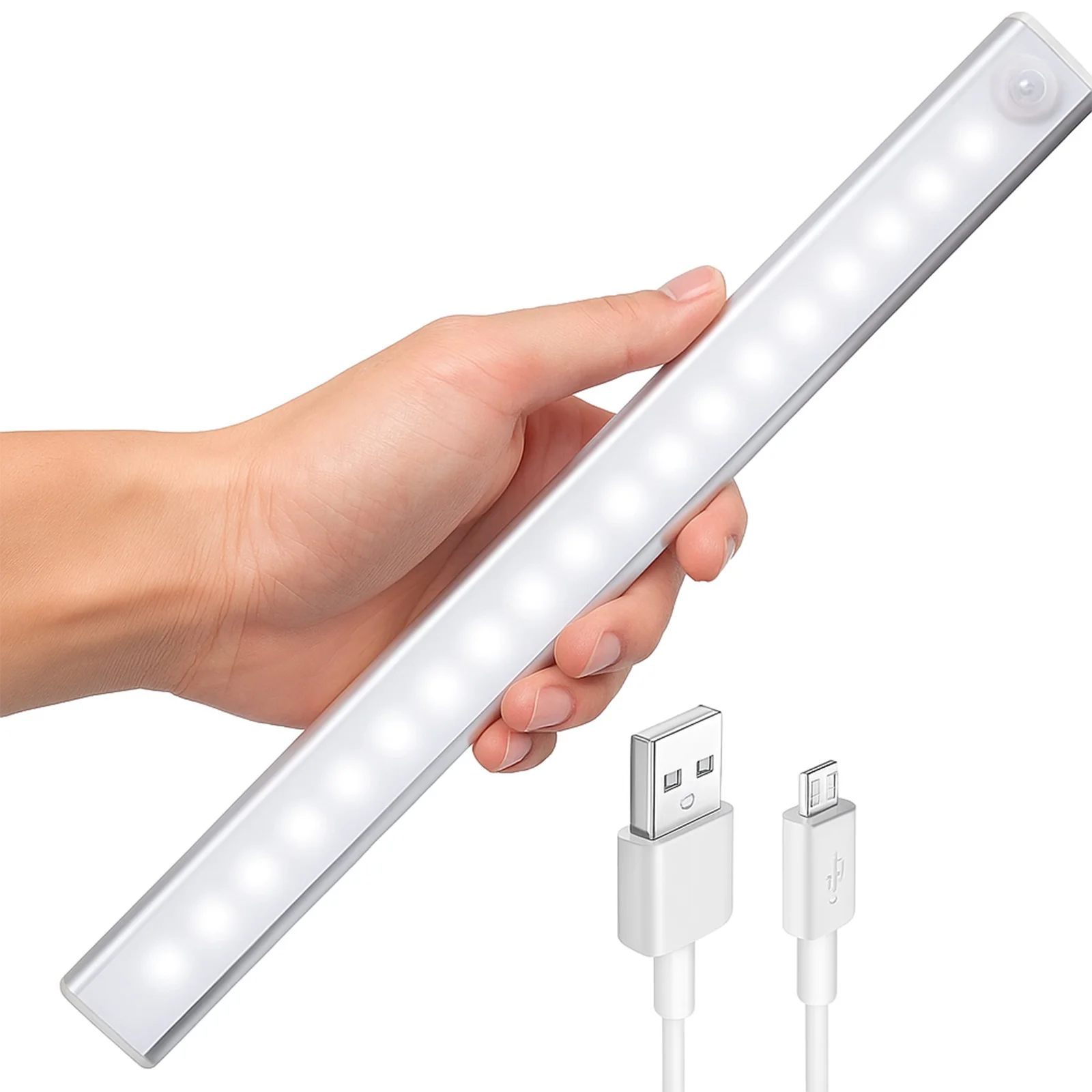 LAMPKA LISTWA LED PODSZAFKOWA DO SZAFY SZUFLADY CZUJNIK RUCHU MAGNES 50CM