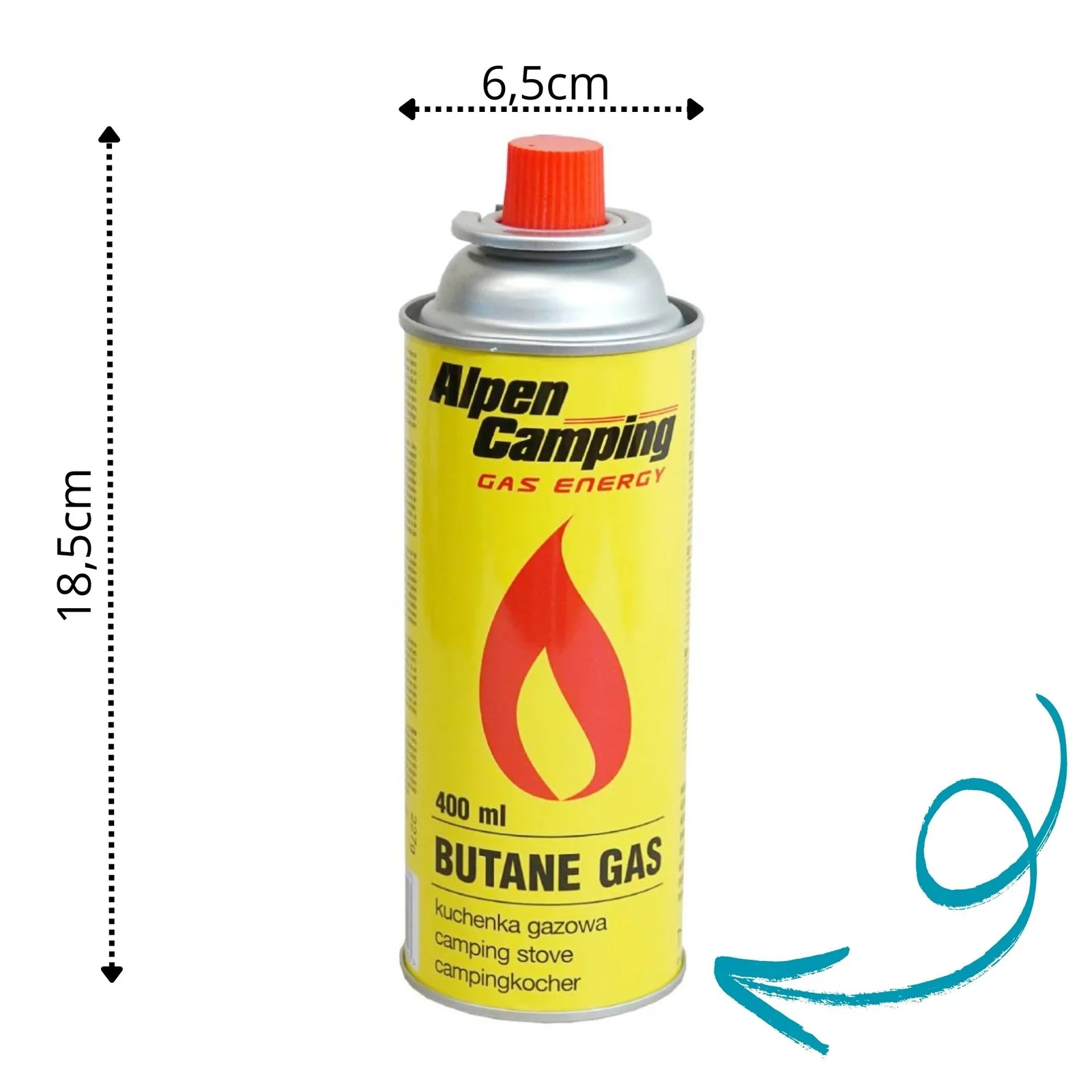 ALPEN CAMPING KARTUSZ WKŁAD GAZOWY 400ml