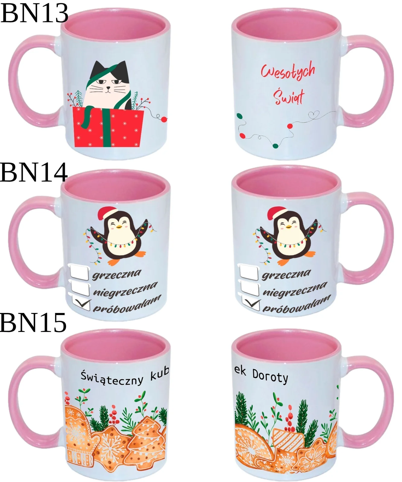 KUBEK DO SUBLIMACJI 330ML RÓŻOWY UCHWYT