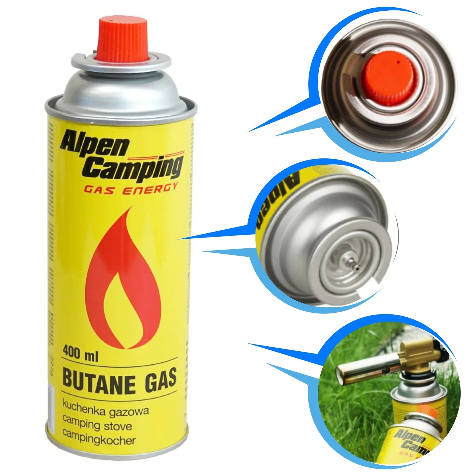 ALPEN CAMPING KARTUSZ WKŁAD GAZOWY 400ml