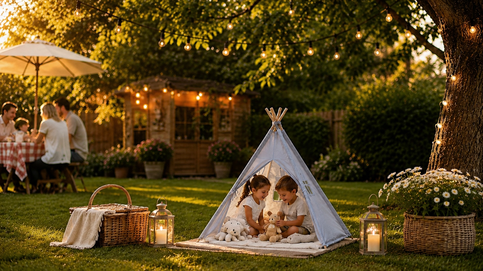 NAMIOT TIPI DLA DZIECI WIGWAM INDIAŃSKI DOMEK DO ZABAWY W OGODZIE DOMU