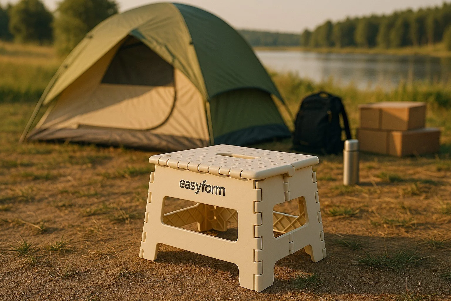 EASYFORM TABORET STOŁEK SKŁADANY 22CM - beżowy