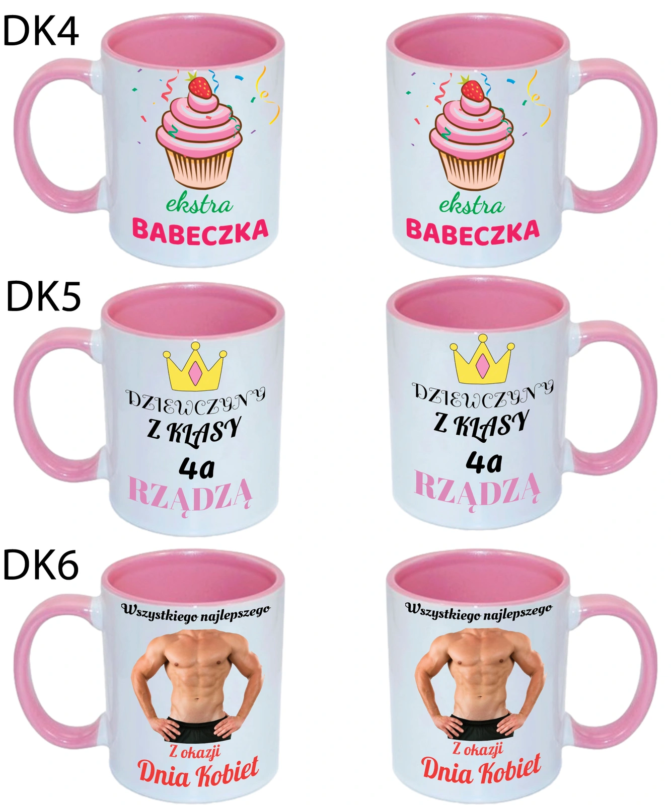 KUBEK DO SUBLIMACJI 330ML RÓŻOWY UCHWYT