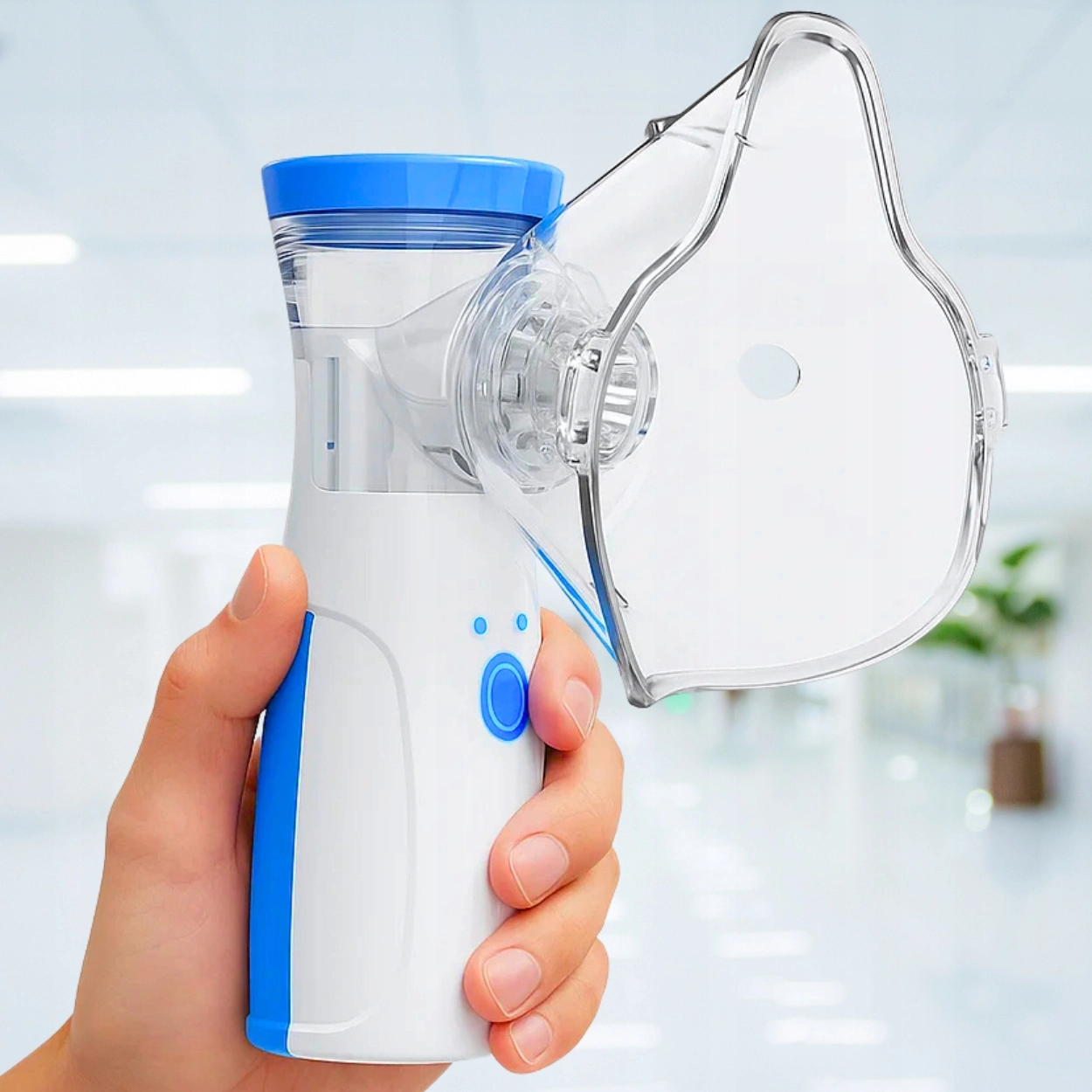 INHALATOR NEBULIZATOR DLA DZIECI I DOROSŁYCH SIATECZKOWY PRZENOŚNY NA USB
