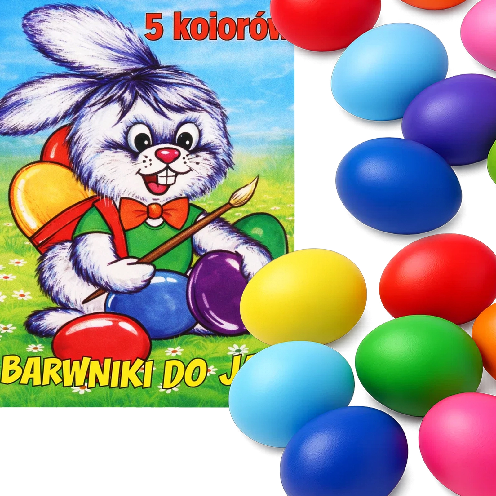 BARWNIKI SPOŻYWCZE DO JAJEK 5 KOLORÓW PISANKI MALOWANIE JAJ WIELKANOC