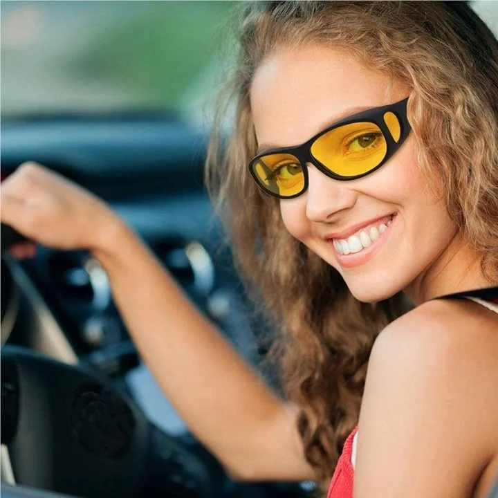 2x OKULARY DO JAZDY NOCĄ DLA KIEROWCÓW AUTA HD VISION PRZECIWSŁONECZNE