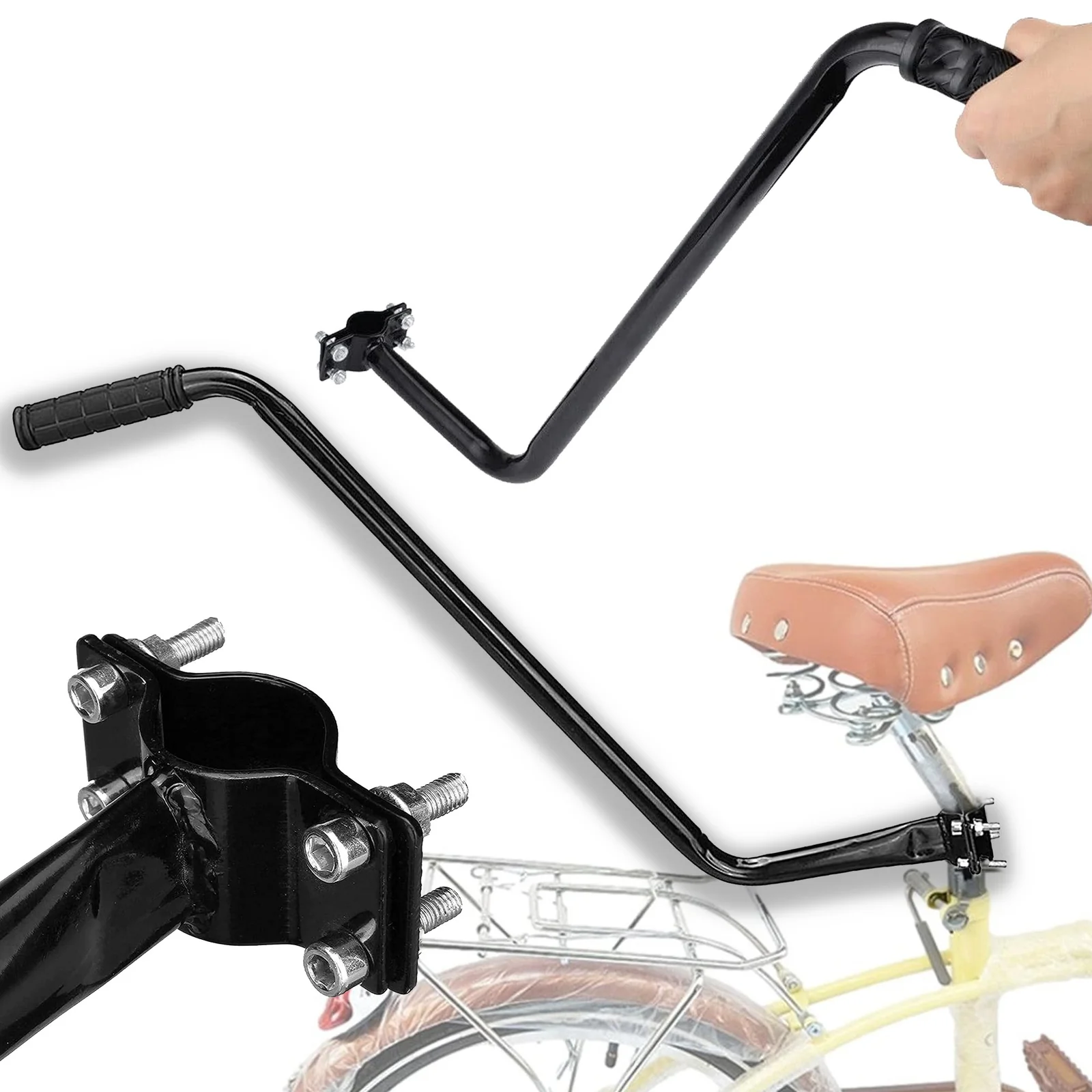 PROWADNIK PCHACZ KIJ DO ROWERU RĄCZKA DO ROWERKA UCHWYT NAUKA JAZDY DZIECKA