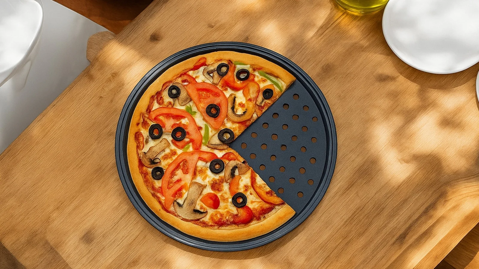 BLACHA DO PIECZENIA PIZZY 30cm (całość 33cm)