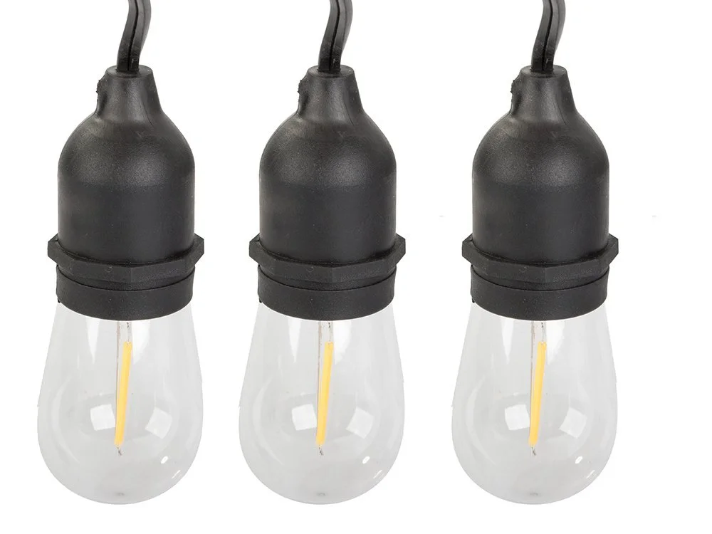 GIRLANDA ŁAŃCUCH ŚWIETLNY 10x LED E27 LAMPKI OŚWIETLENIE OGRODOWE DO OGRODU