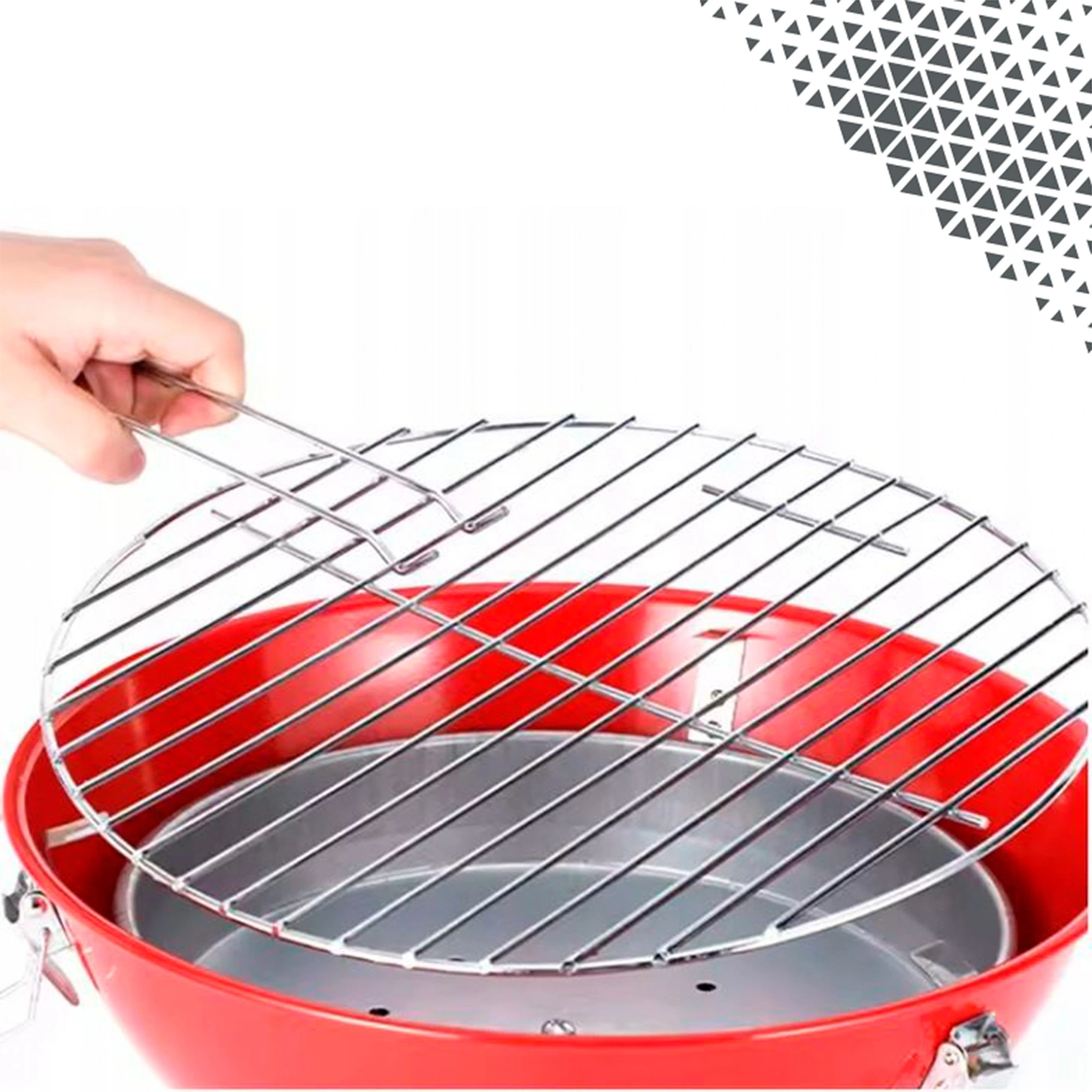 GRILL Z POKRYWĄ OGRODOWY WĘGLOWY SKŁADANY PRZENOŚNY STOŁOWY GURBA BLACHA