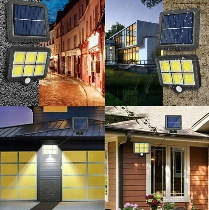 LAMPA SOLARNA LED Z CZUJNIKIEM RUCHU I ZMIERZCHU ZEWNĘTRZNA OGRODOWA MOCNA