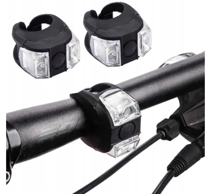 LAMPKI ROWEROWE LAMPKA NA ROWER LED PRZÓD TYŁ 2SZT ZESTAW LAMPEK DO ROWERU